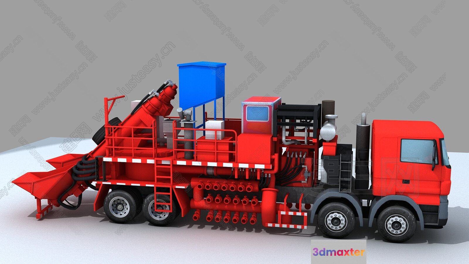 Red Truck 3D Model - 10820 - VRAY Render
