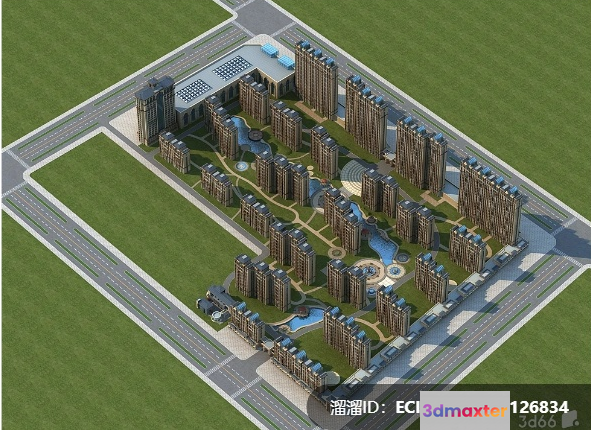 3D Building Model 3D Model - 4195 - VRAY Render