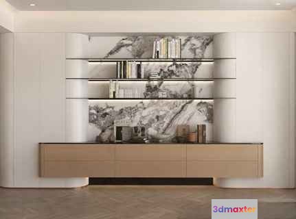 Modern Floating Shelves 3D Model - 8097 - VRAY Render