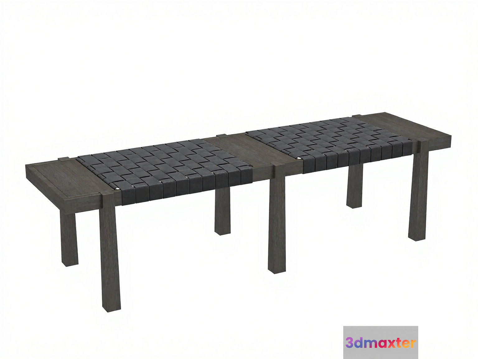 A Dark Brown Bench 3D Model - 18738 - VRAY Render