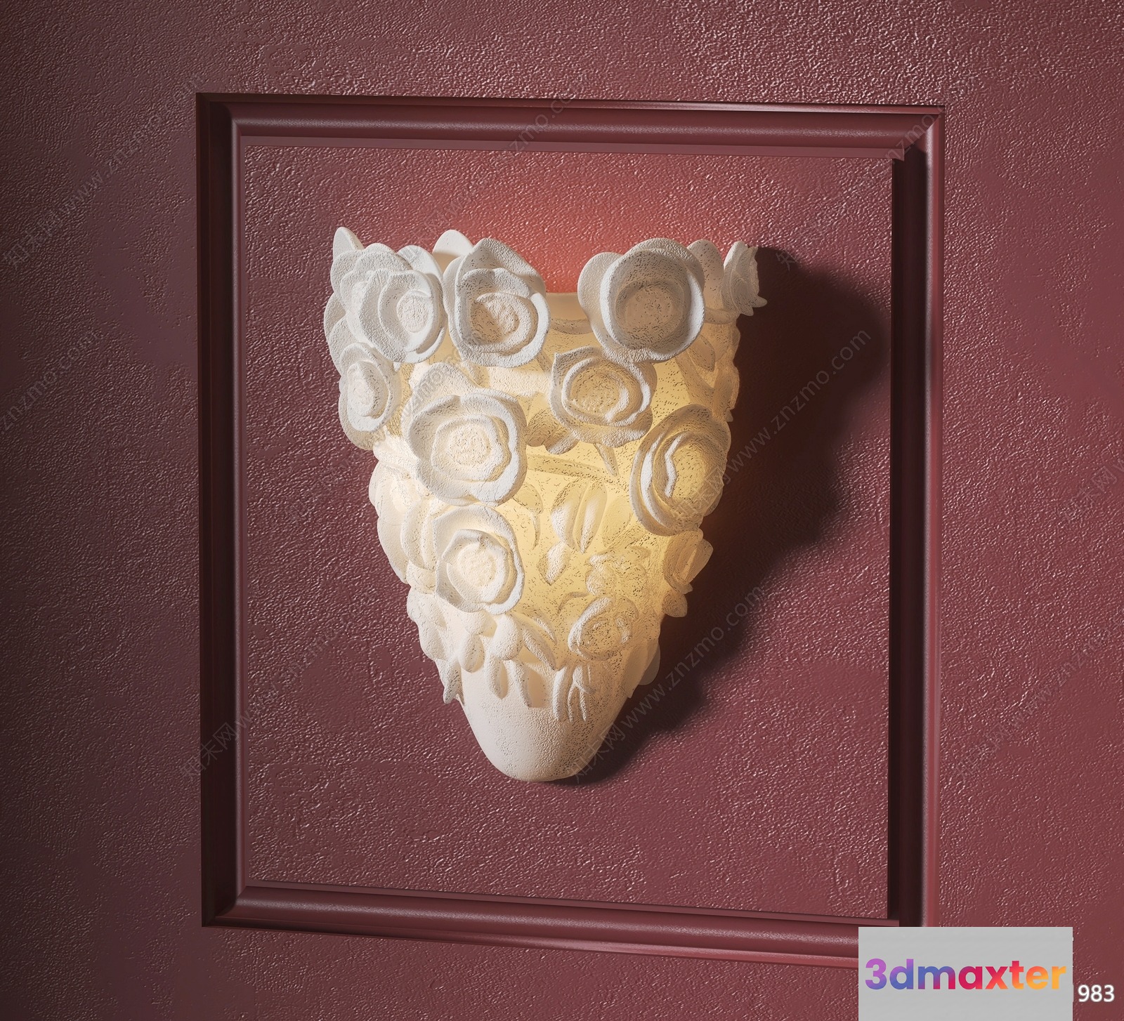 The Main Subject In This Image Is A Wall Sconce And One 3D Model - 17214 - VRAY Render