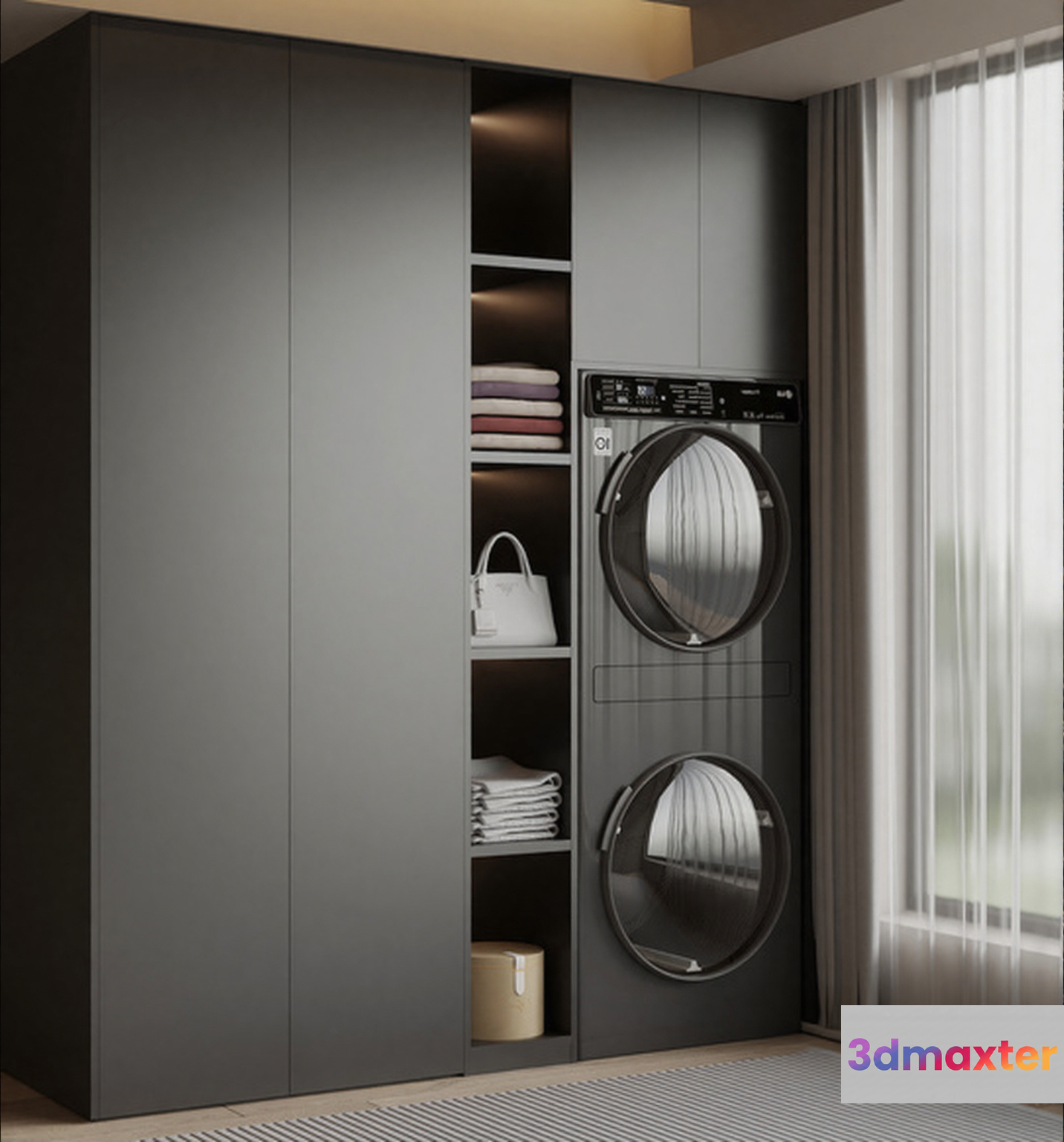 Modern Laundry Room 3D Model - 17638 - VRAY Render