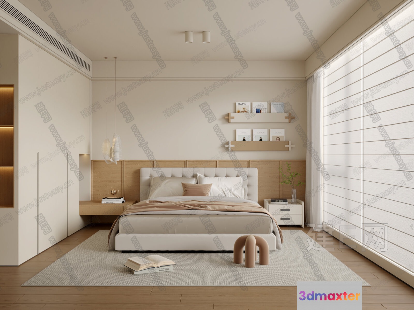 Cozy Bedroom 3D Model - 13939 - VRAY Render