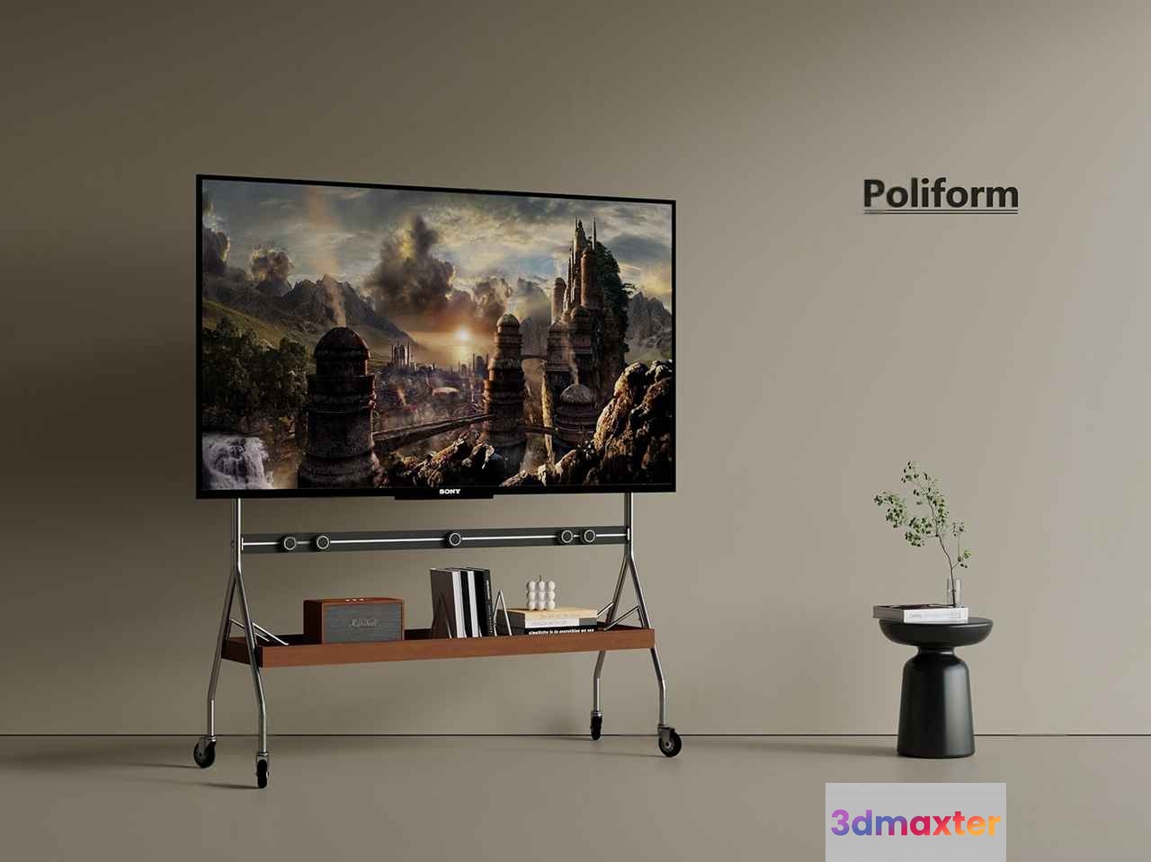 A Modern Tv Stand 3D Model - 5068 - VRAY Render