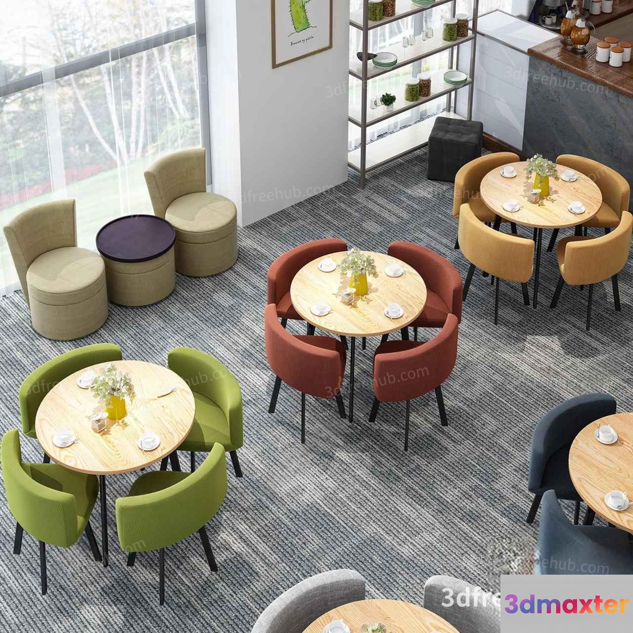 Modern Dining Room 3D Model - 21316 - VRAY Render