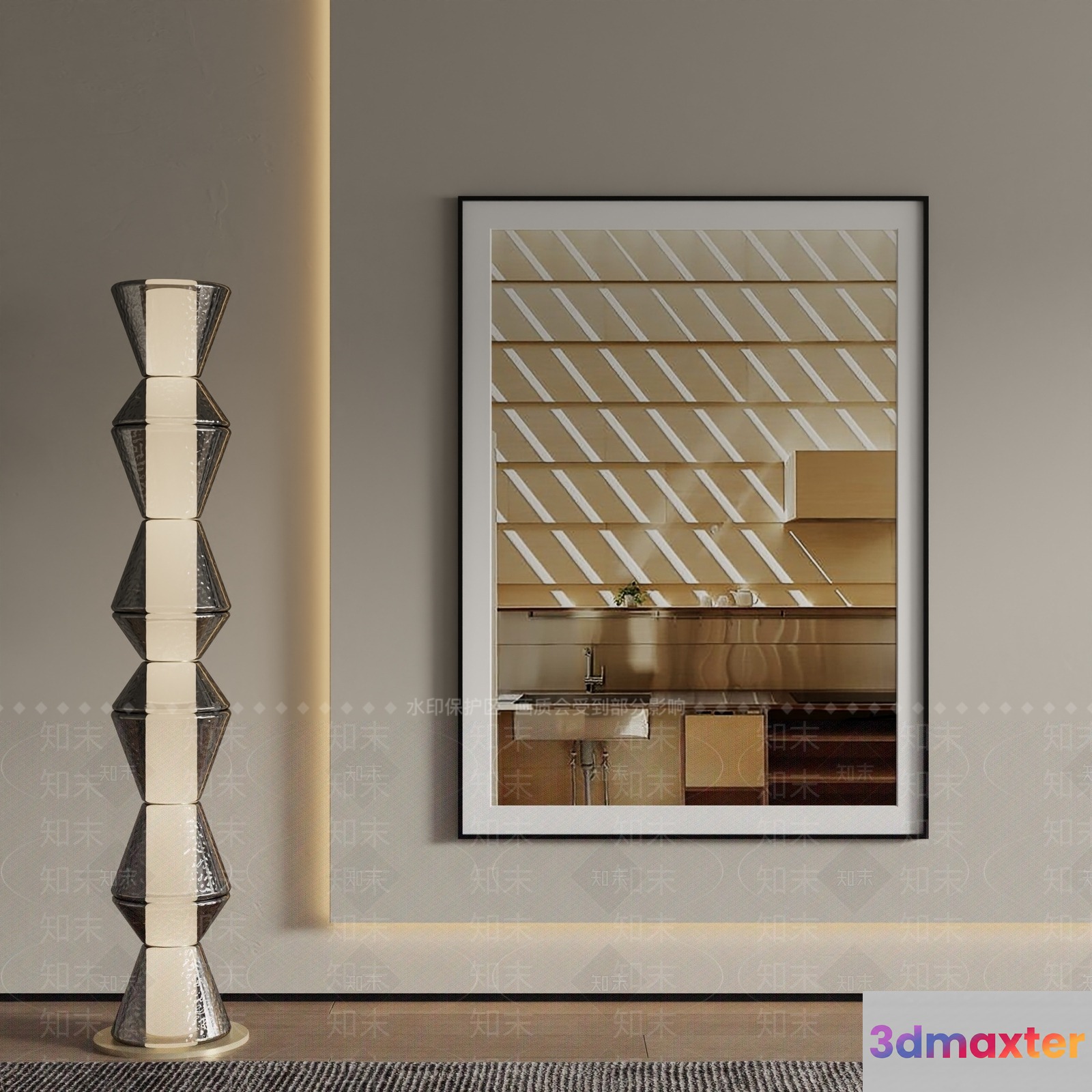 Modern Home Decor 3D Model - 6860 - VRAY Render