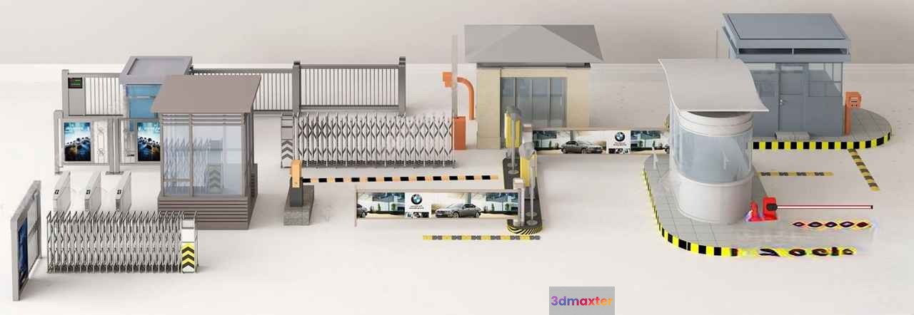 Modern Security Checkpoint 3D Model - 7416 - VRAY Render