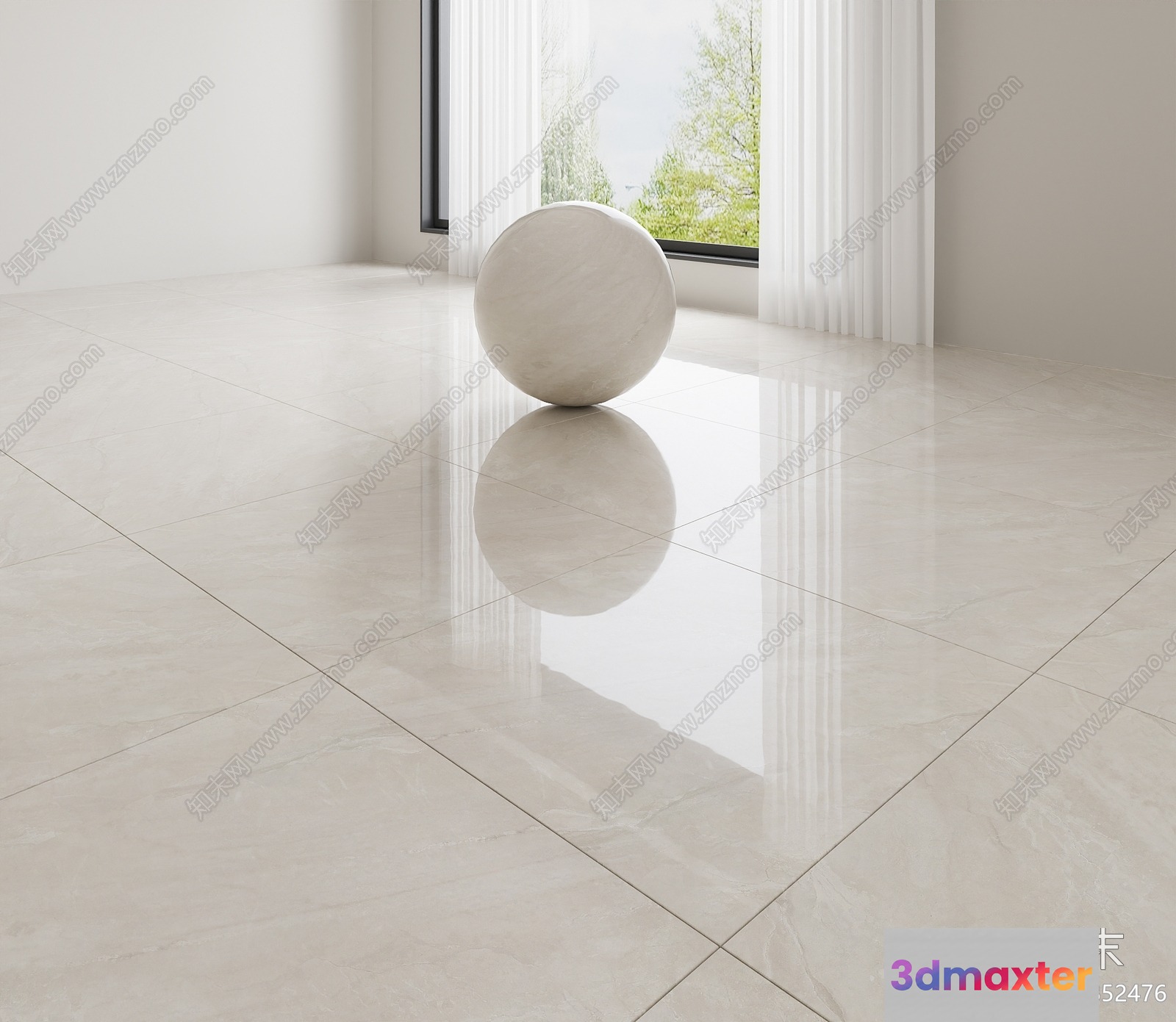 A Large Round Object In A Room 3D Model - 12785 - VRAY Render