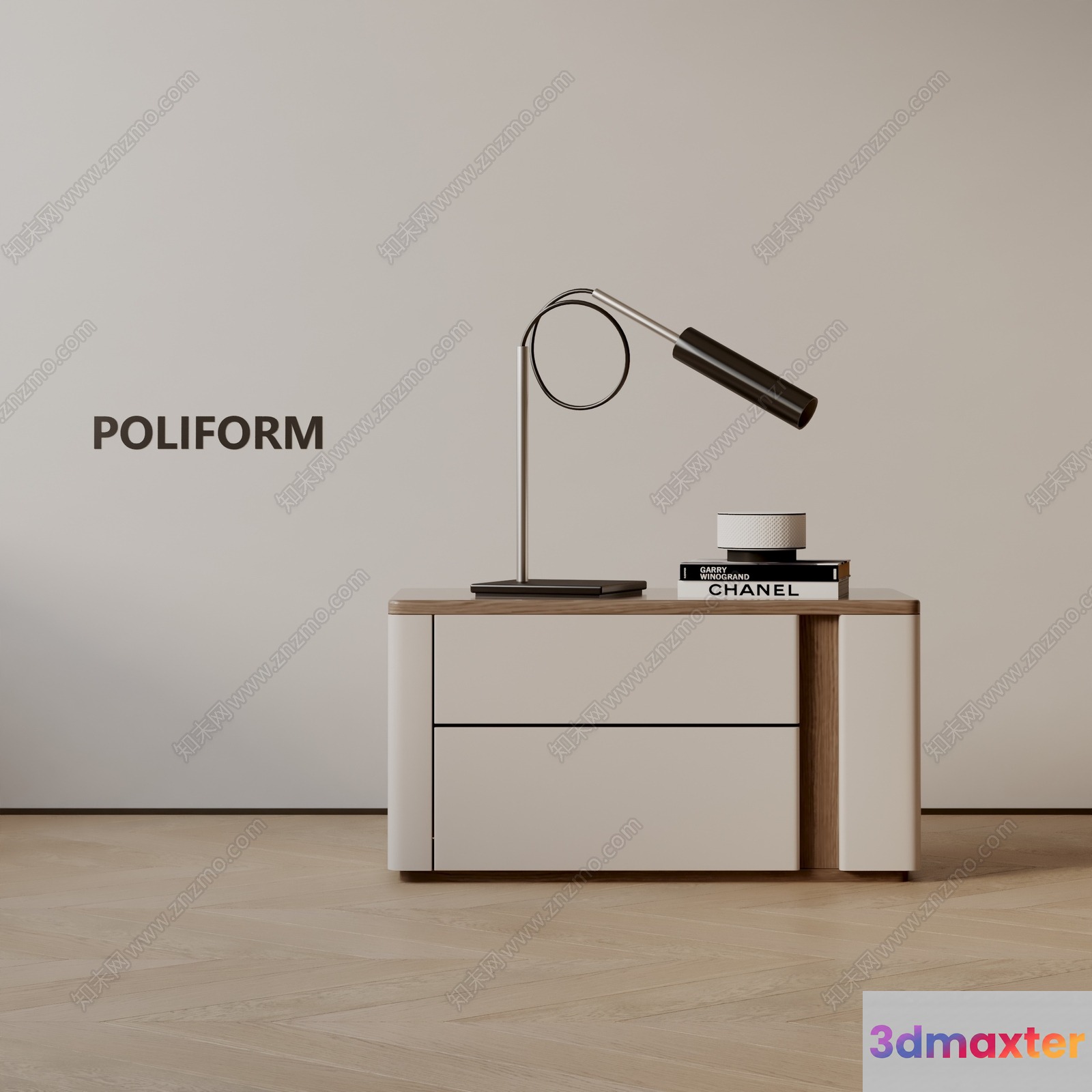 Modern Desk Lamp 3D Model - 20277 - VRAY Render