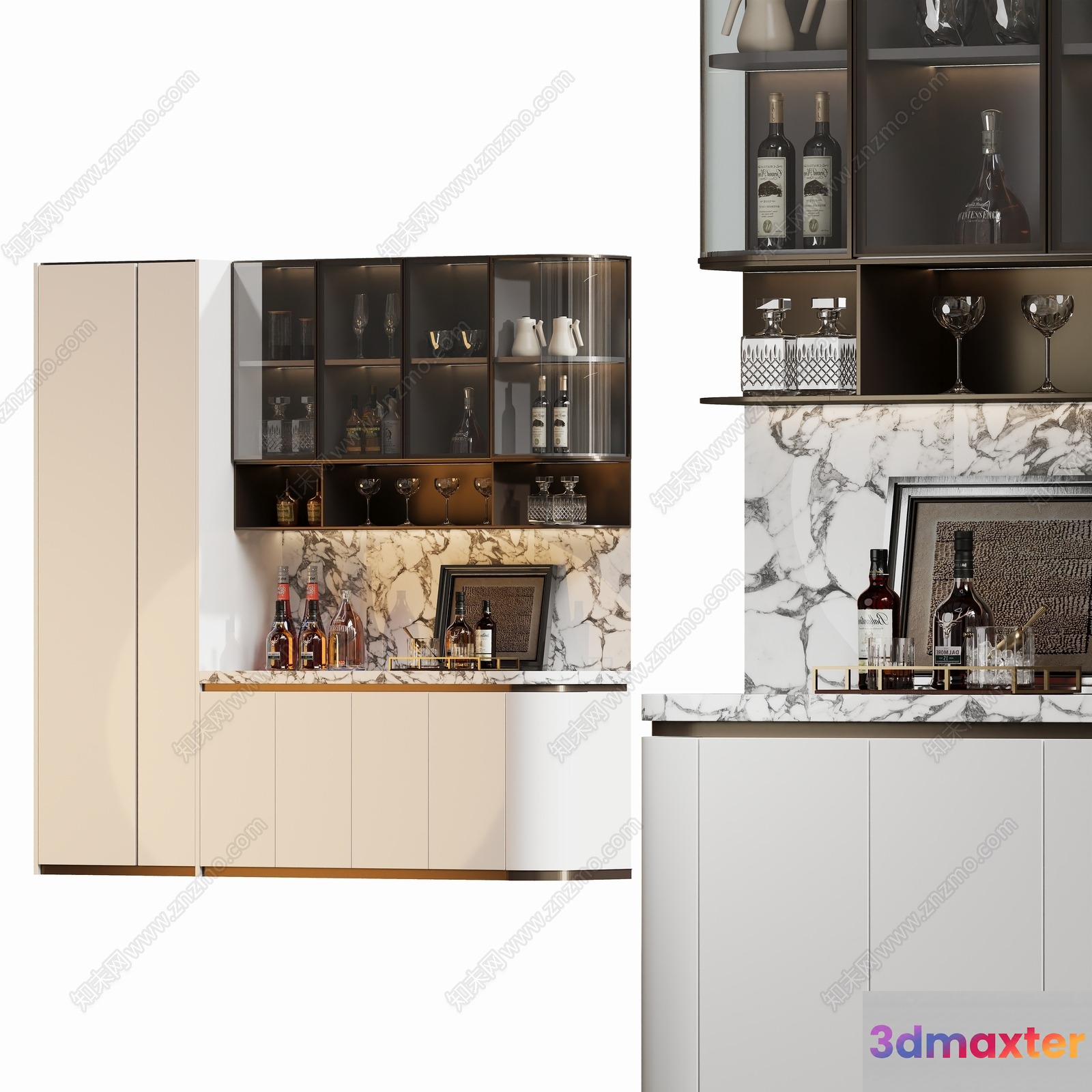 Modern Bar Area 3D Model - 13760 - VRAY Render