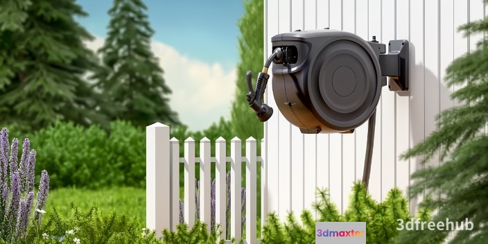 Garden Hose Reel 3D Model - 23251 - VRAY Render