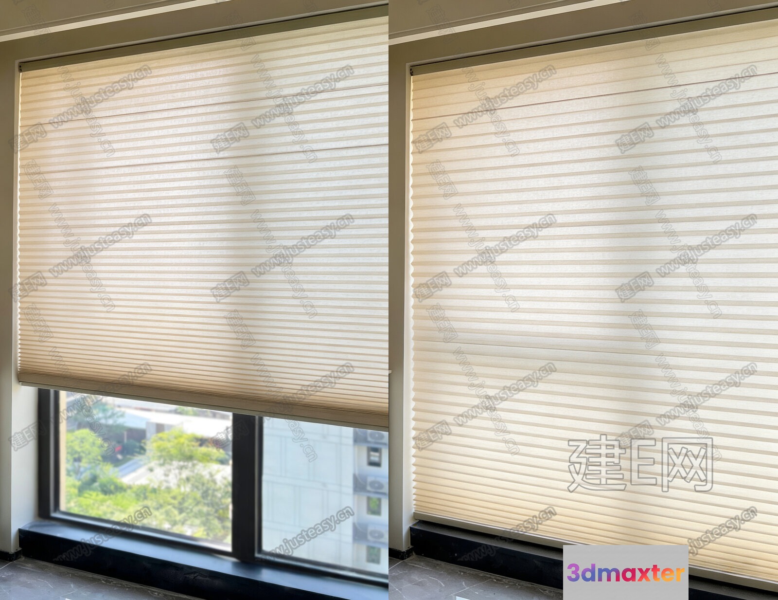 A Window With Blinds 3D Model - 21426 - VRAY Render