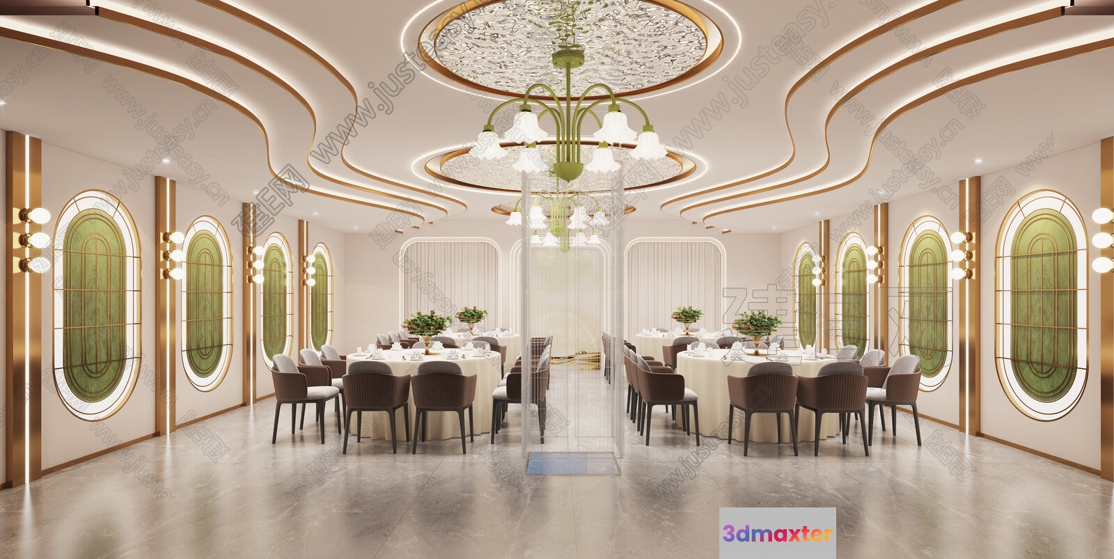 Luxurious Dining Room 3D Model - 4668 - VRAY Render