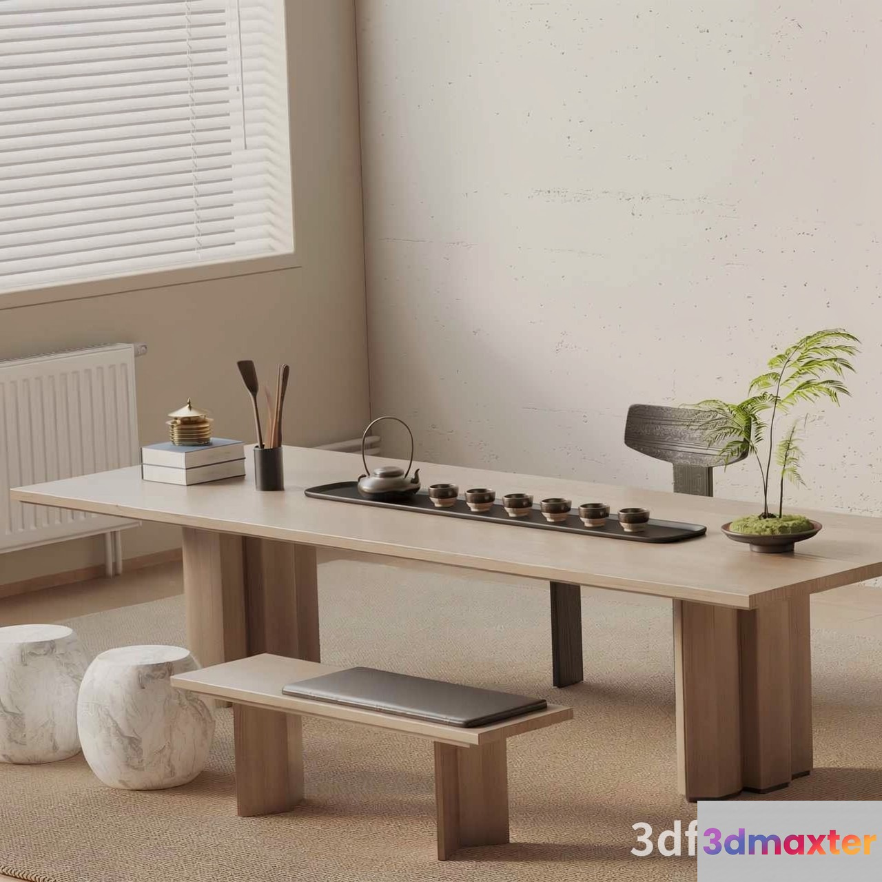 Minimalist Office Space 3D Model - 19854 - VRAY Render