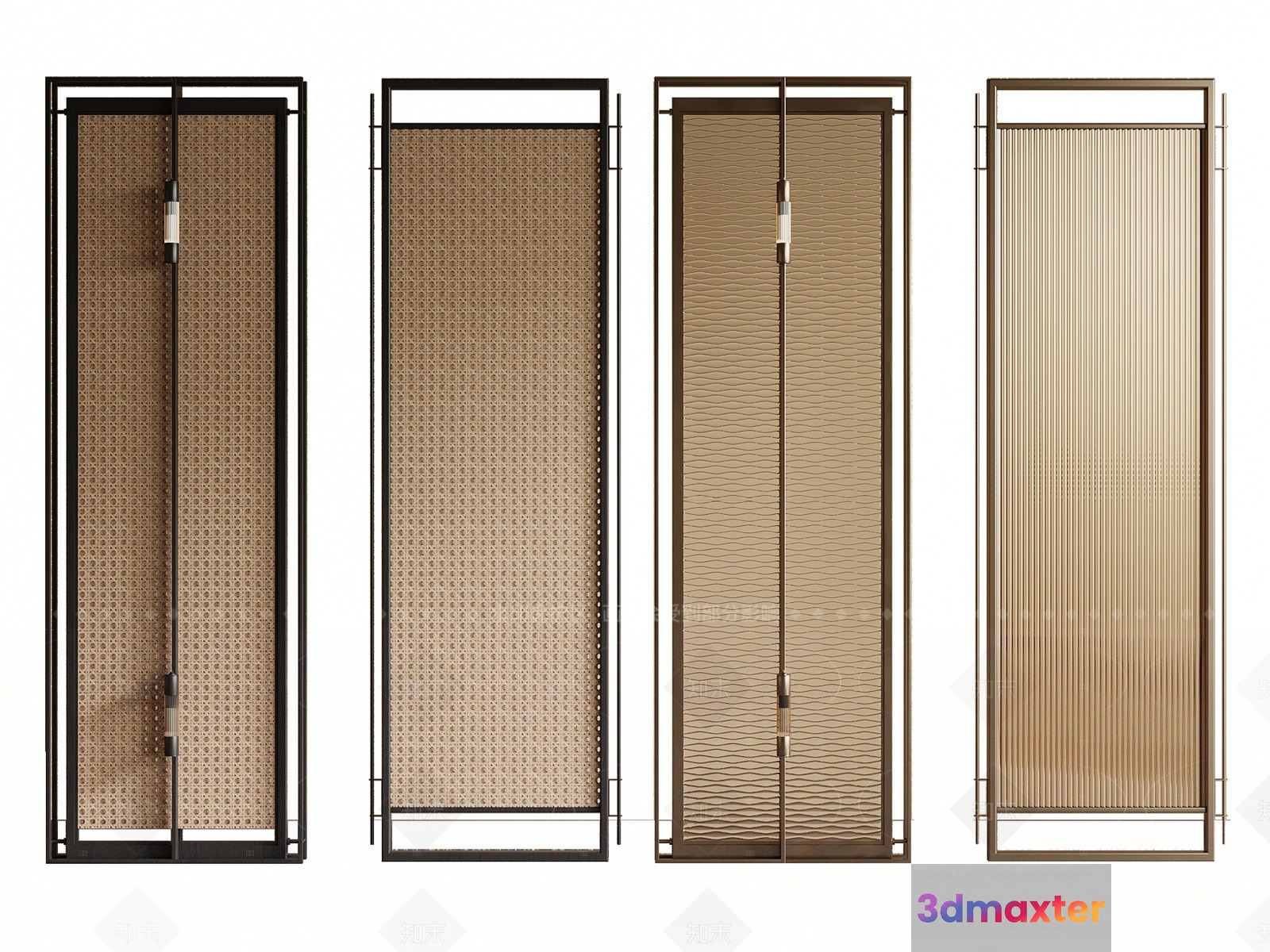 Modern Brown Doors 3D Model - 18365 - VRAY Render