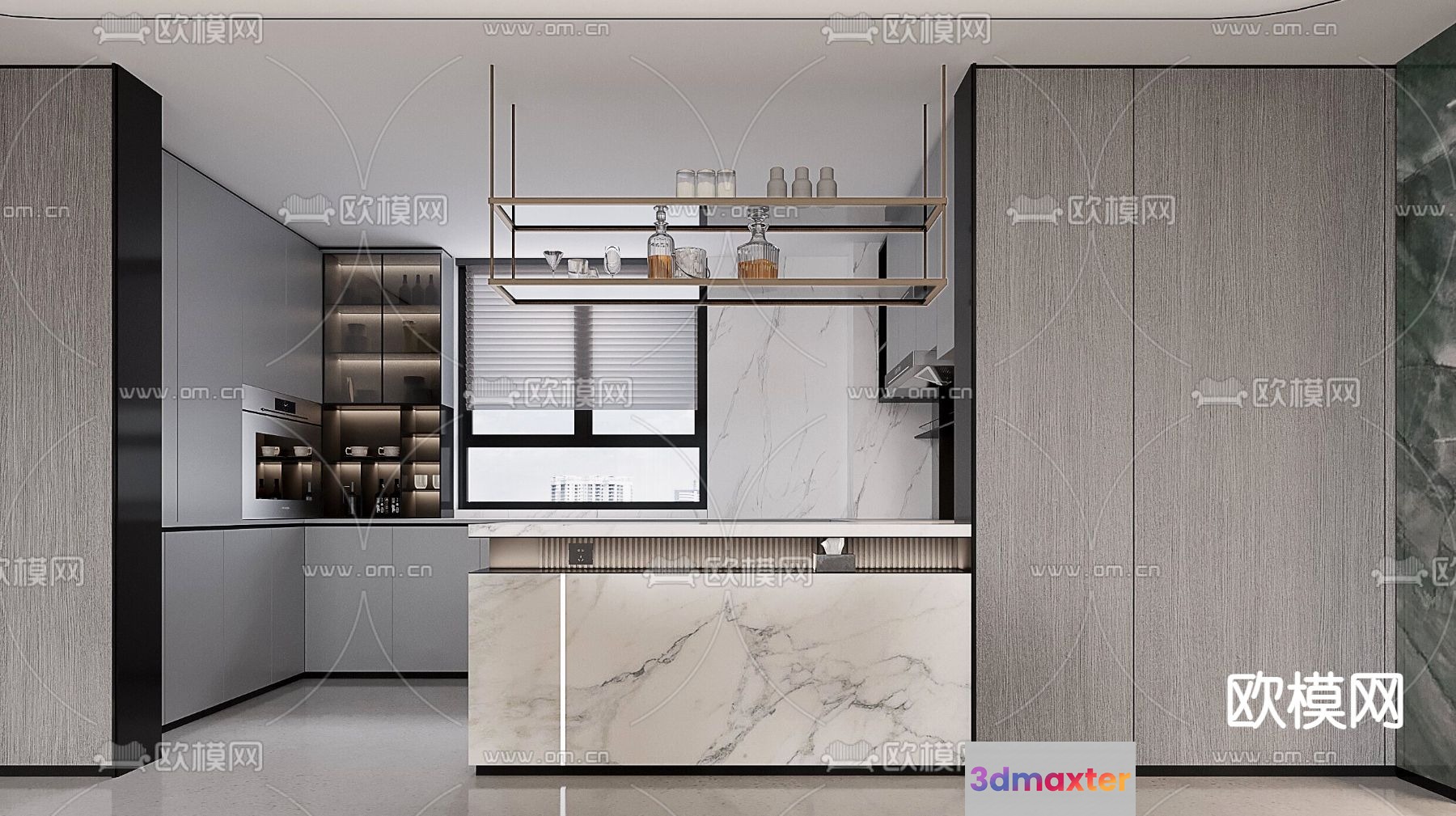 Modern Kitchen Design 3D Model - 21726 - VRAY Render
