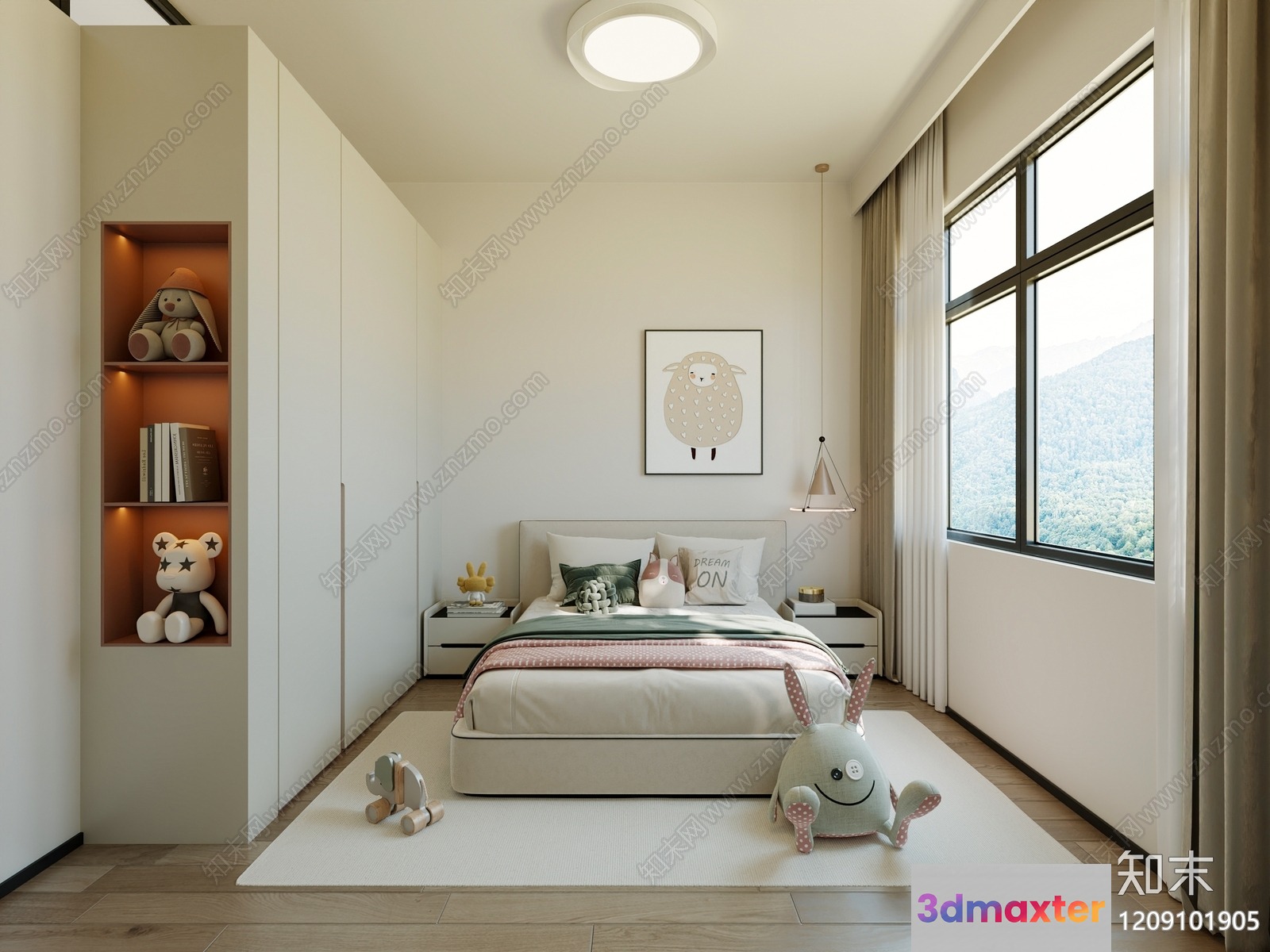Cozy Children'S Bedroom 3D Model - 931 - VRAY Render