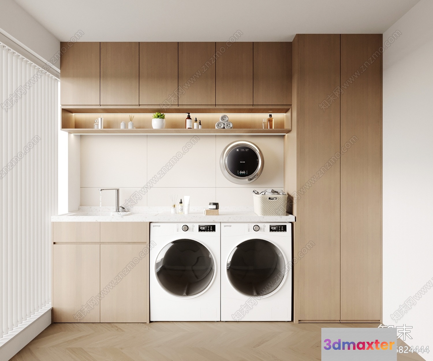 Modern Laundry Room 3D Model - 18329 - VRAY Render