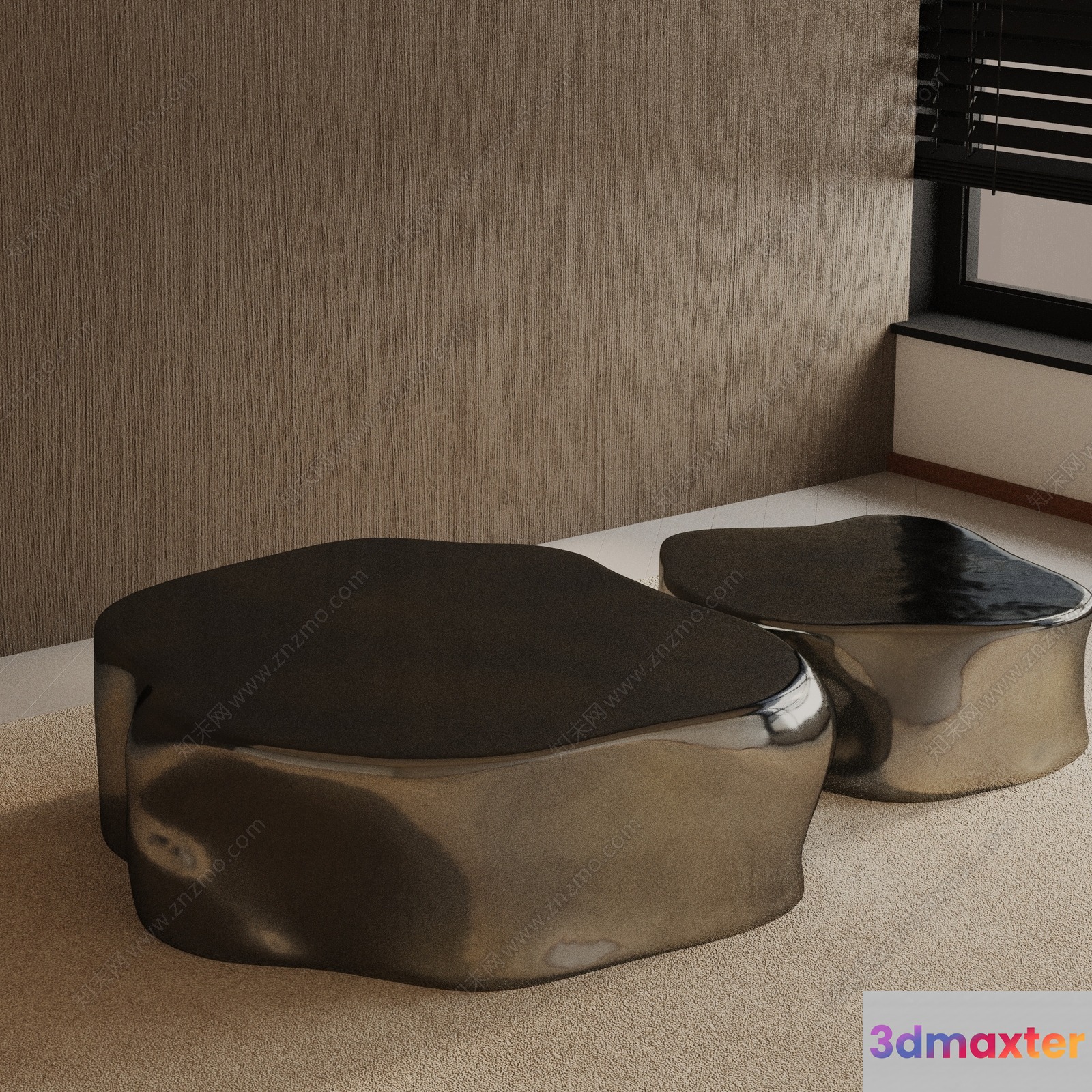 Modern Living Room 3D Model - 11834 - VRAY Render