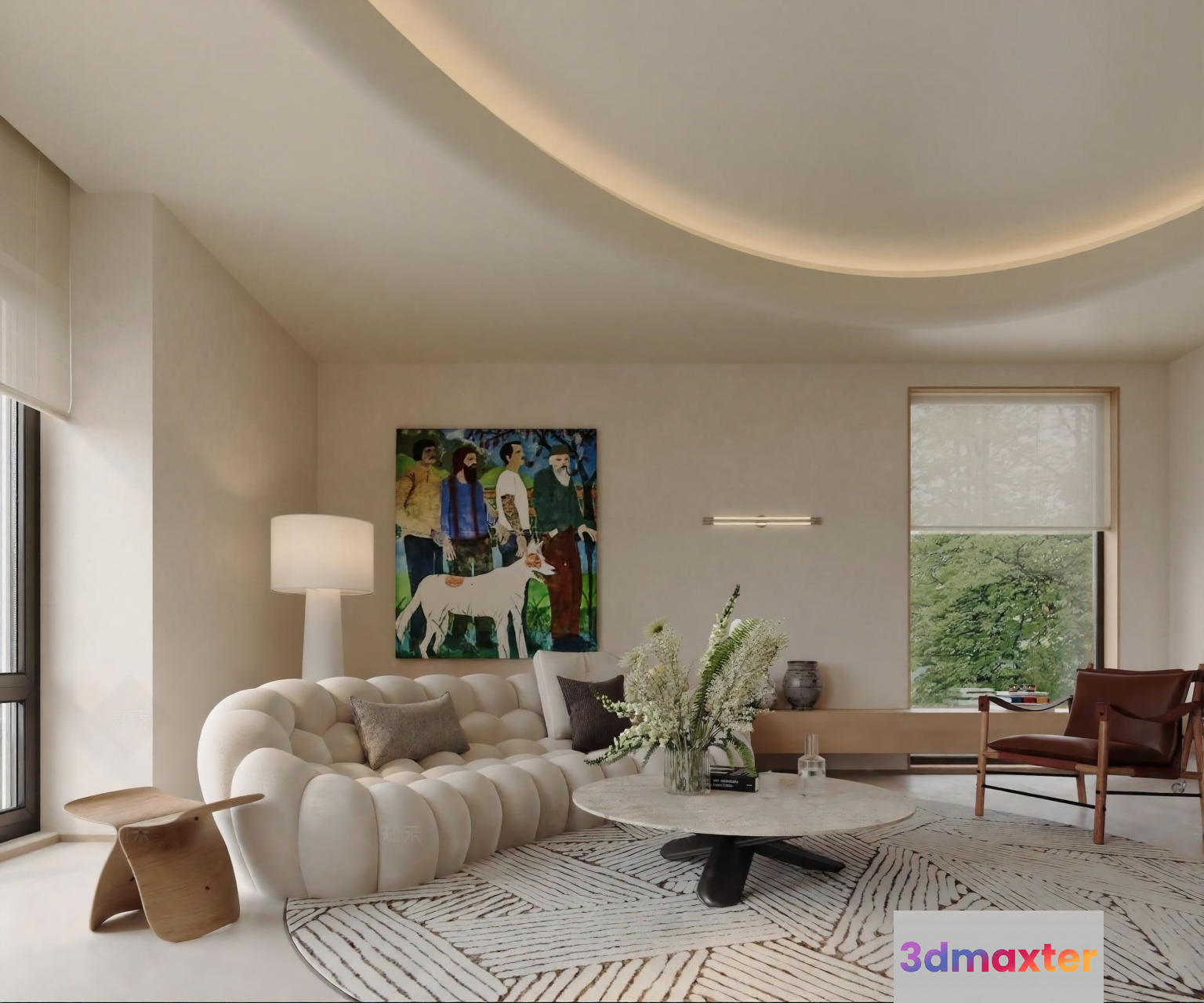 Modern Living Room 3D Model - 5312 - CORONA Render
