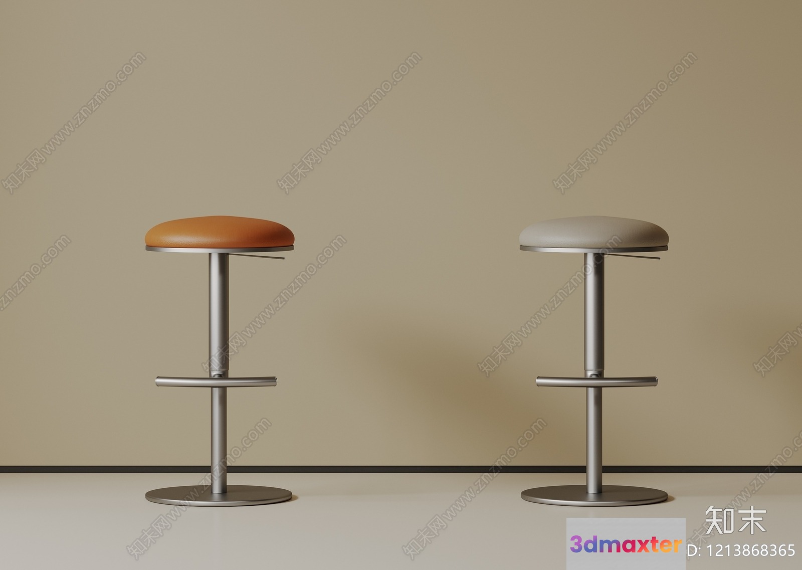 Modern Bar Stools 3D Model - 11699 - VRAY Render