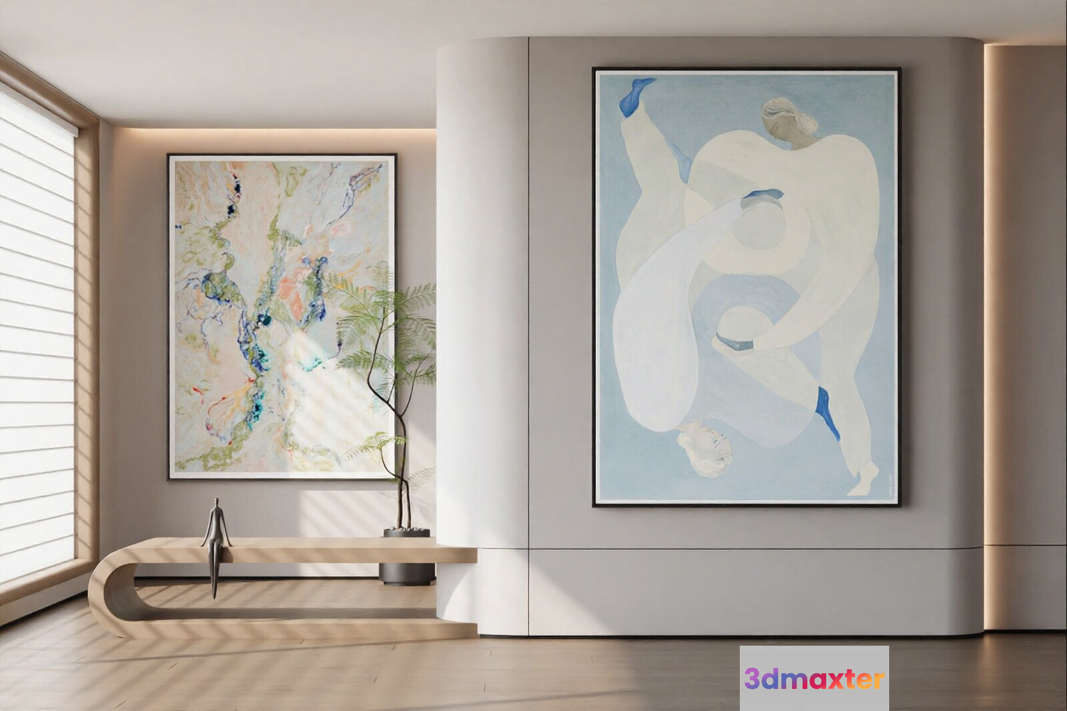 Modern Art Gallery 3D Model - 7208 - CORONA Render