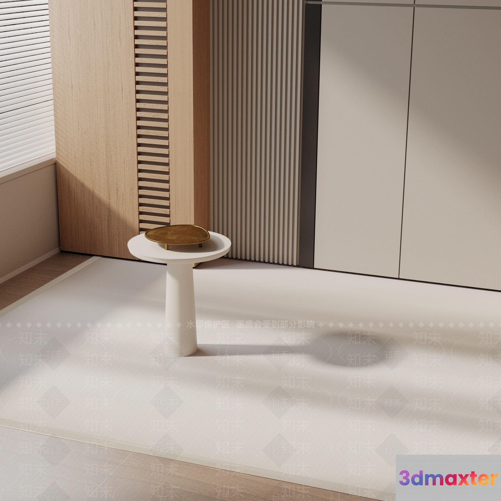 Modern Minimalist Table 3D Model - 5171 - VRAY Render