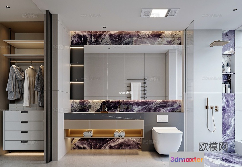 Modern Bathroom 3D Model - 21043 - VRAY Render