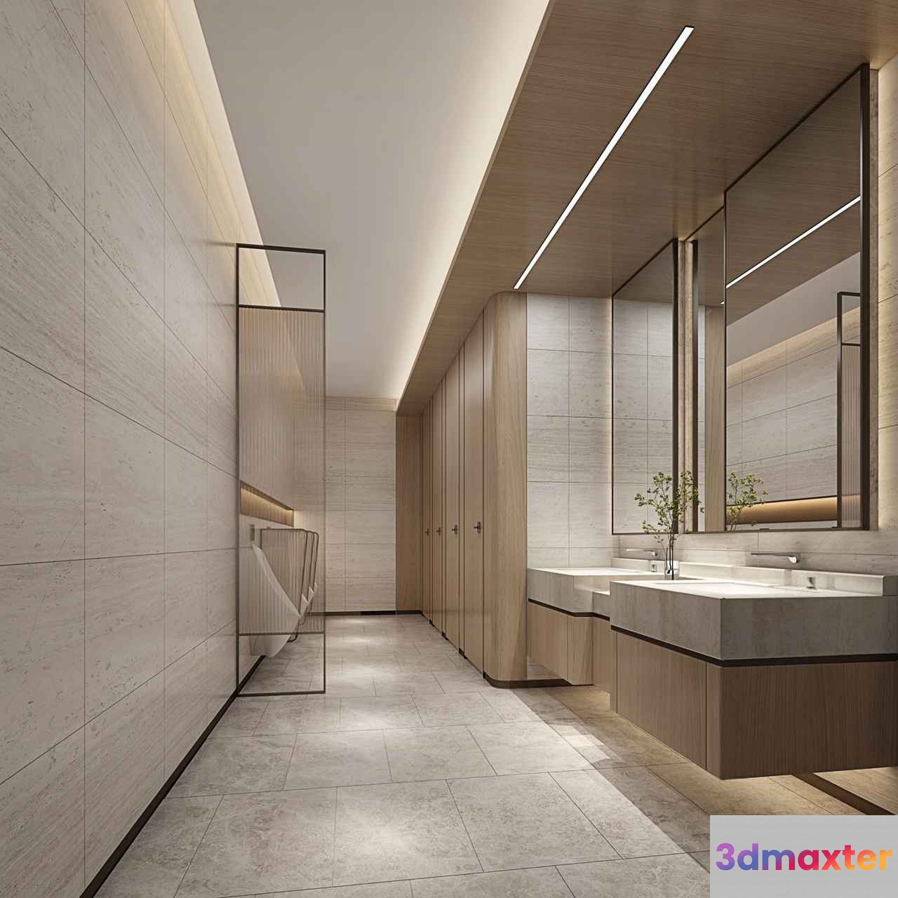 Modern Bathroom Vanity 3D Model - 3835 - VRAY Render