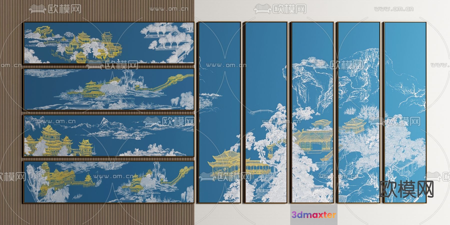 Asian-Style Artwork 3D Model - 11809 - VRAY Render