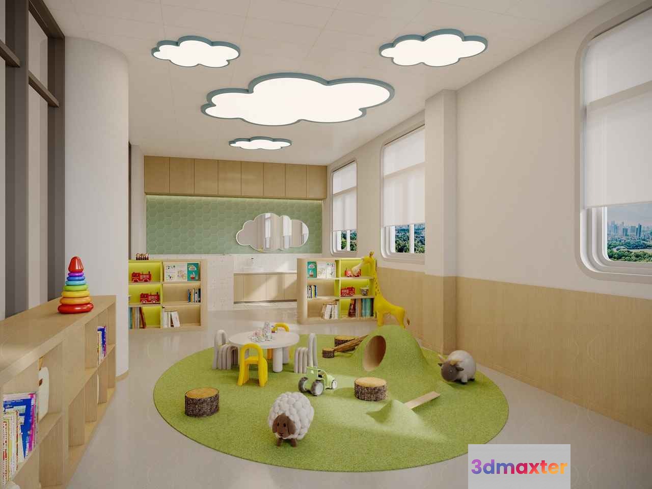 Cloud-Shaped Lights 3D Model - 4485 - CORONA Render