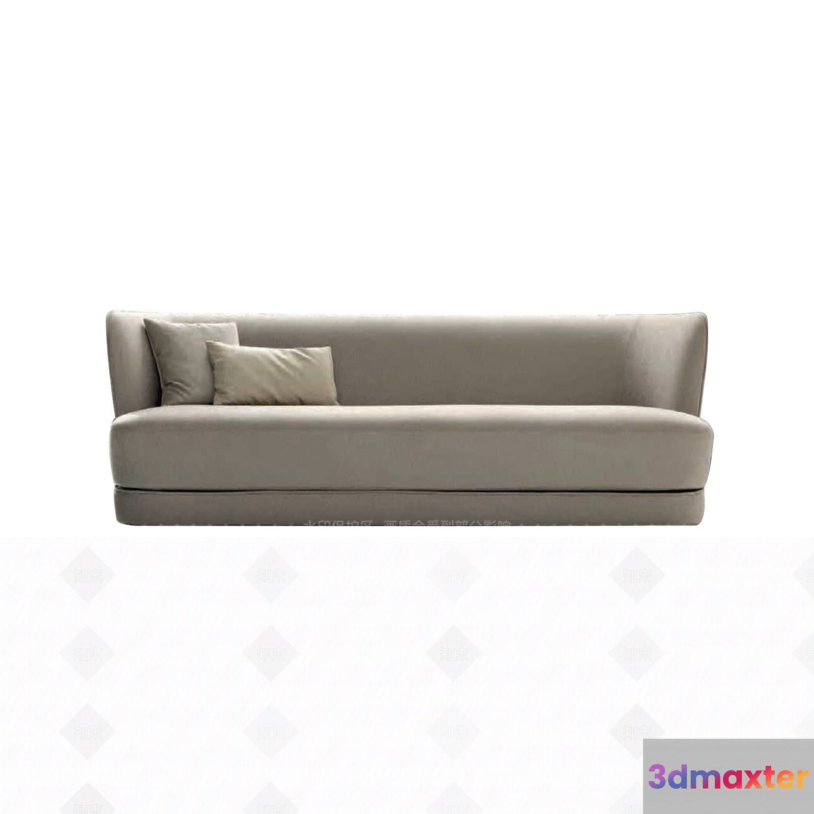A Gray Couch 3D Model - 3936 - VRAY Render
