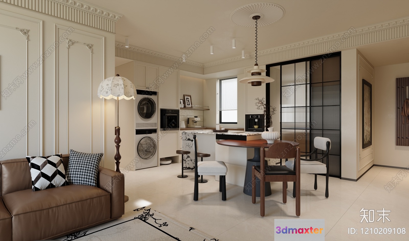 Modern Living Room 3D Model - 4812 - VRAY Render