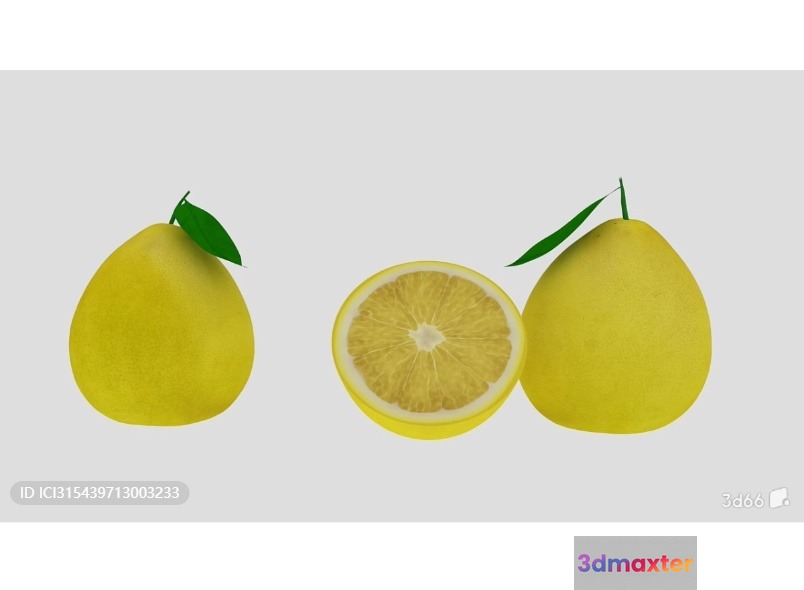 A 3D Lemon Image 3D Model - 6463 - VRAY Render