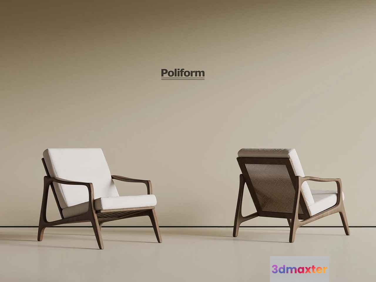 Wooden Chairs 3D Model - 10898 - VRAY Render