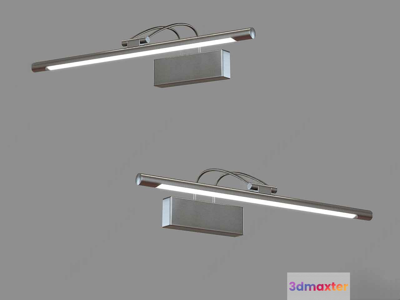 Two Silver Light Fixtures 3D Model - 12099 - VRAY Render