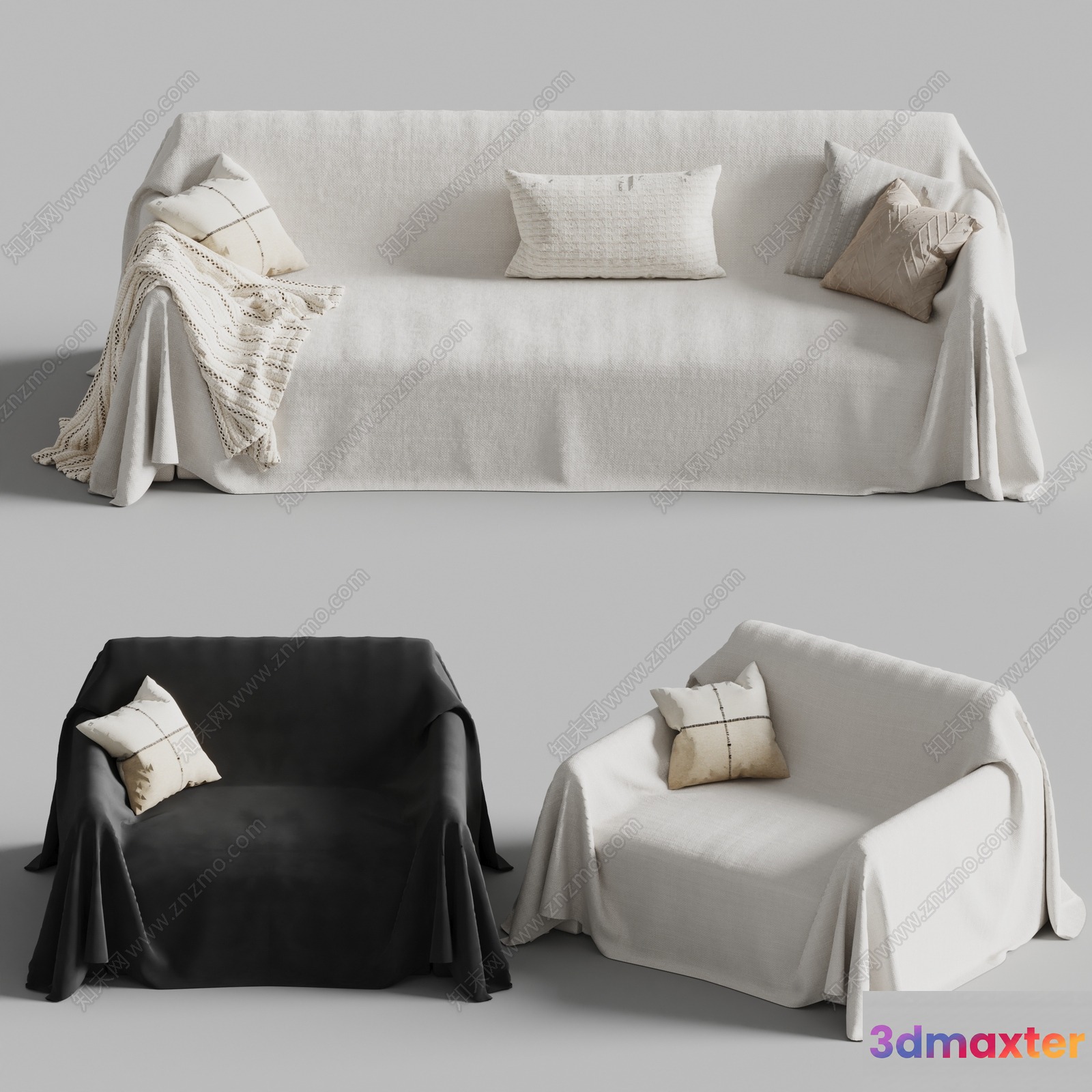 Cozy Furniture Set 3D Model - 10009 - VRAY Render