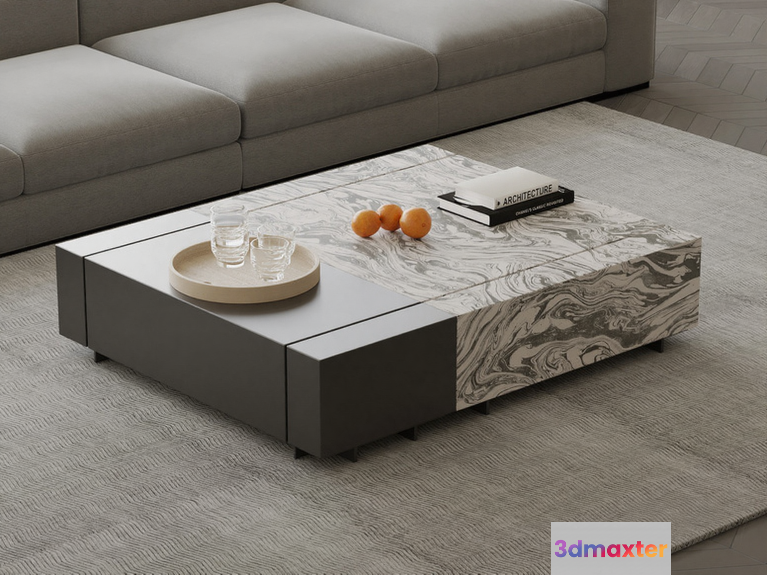 Modern Living Room 3D Model - 12991 - VRAY Render