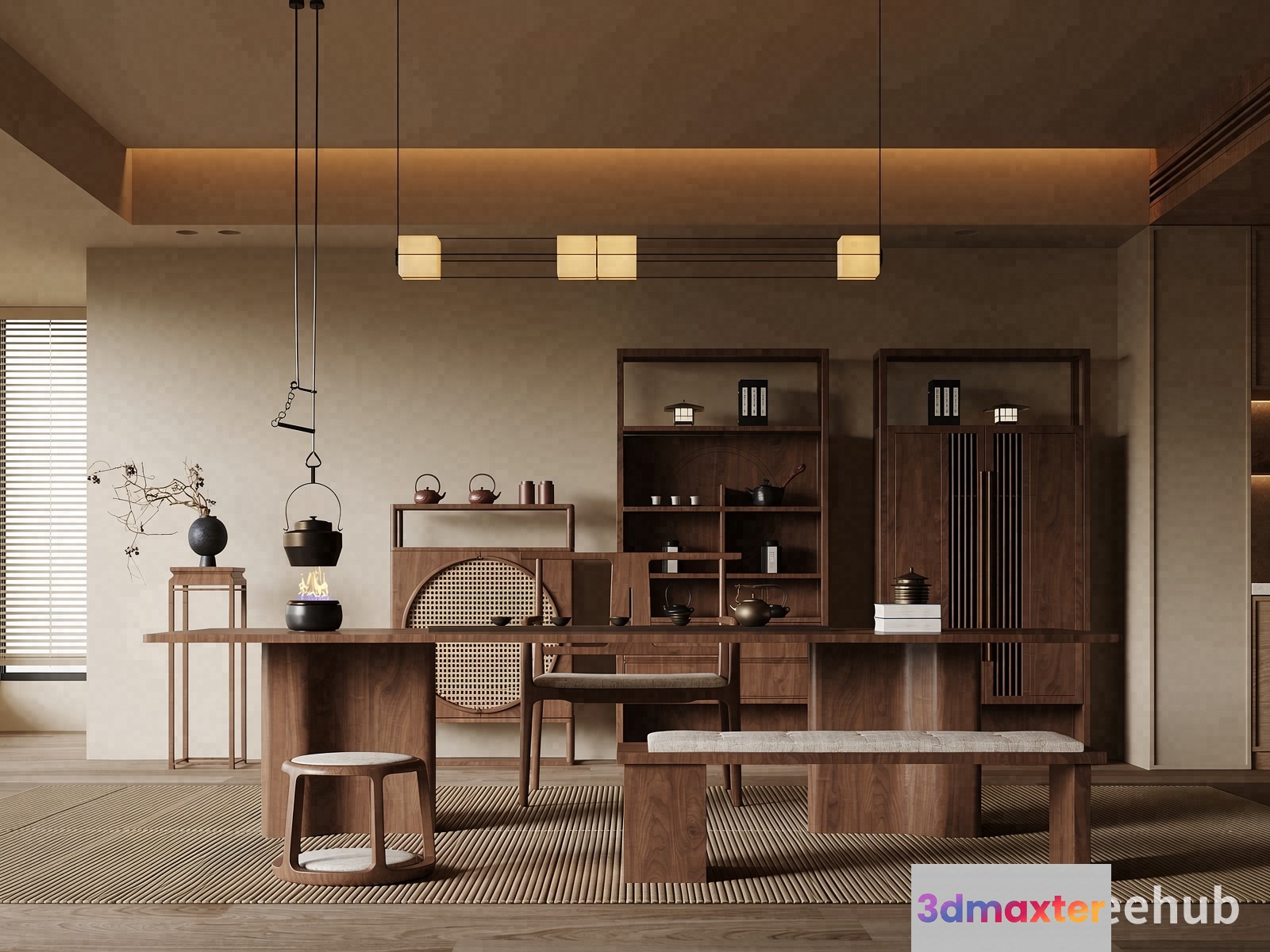 Modern Dining Room 3D Model - 23254 - VRAY Render