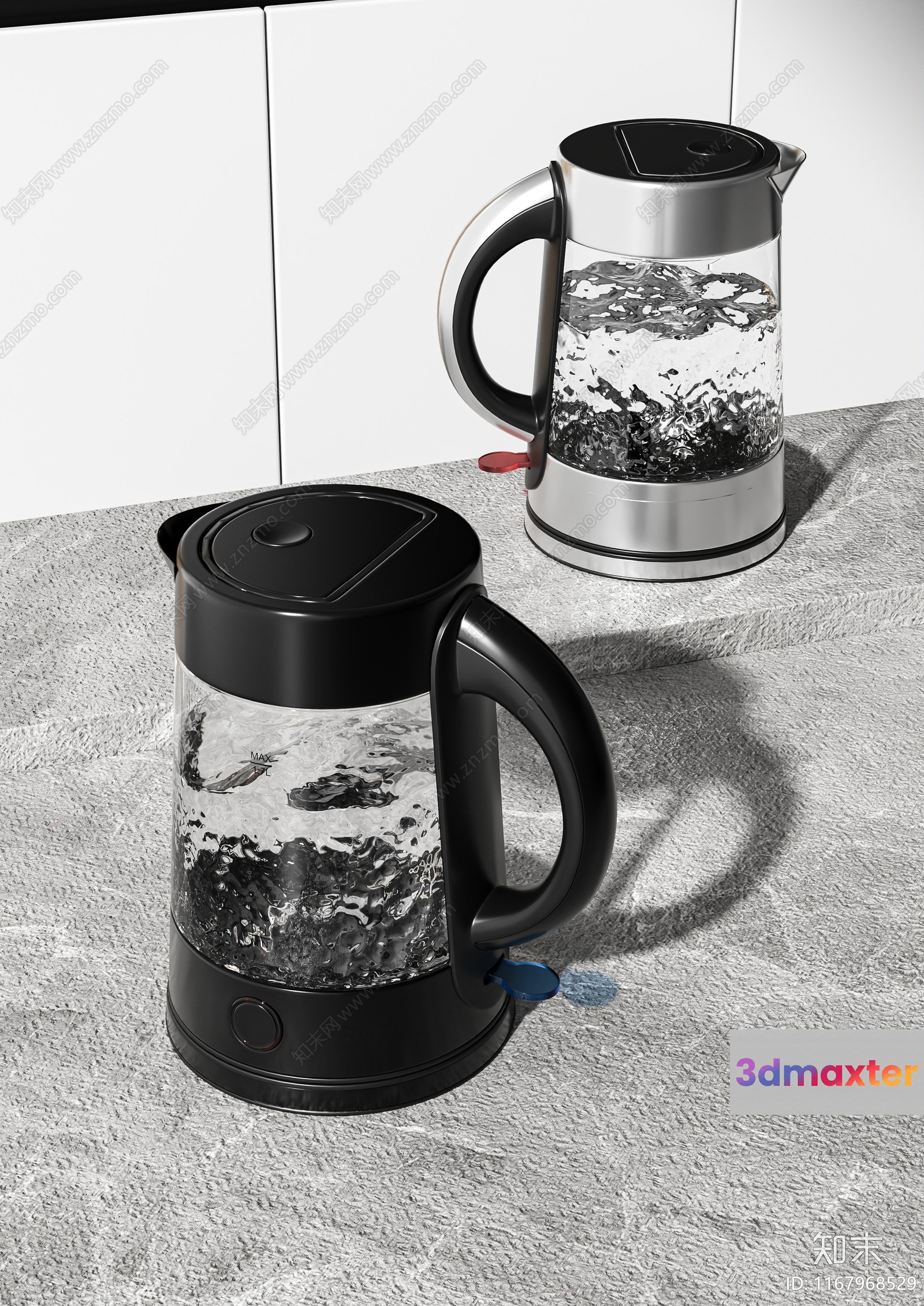 Two Electric Kettles 3D Model - 21384 - VRAY Render