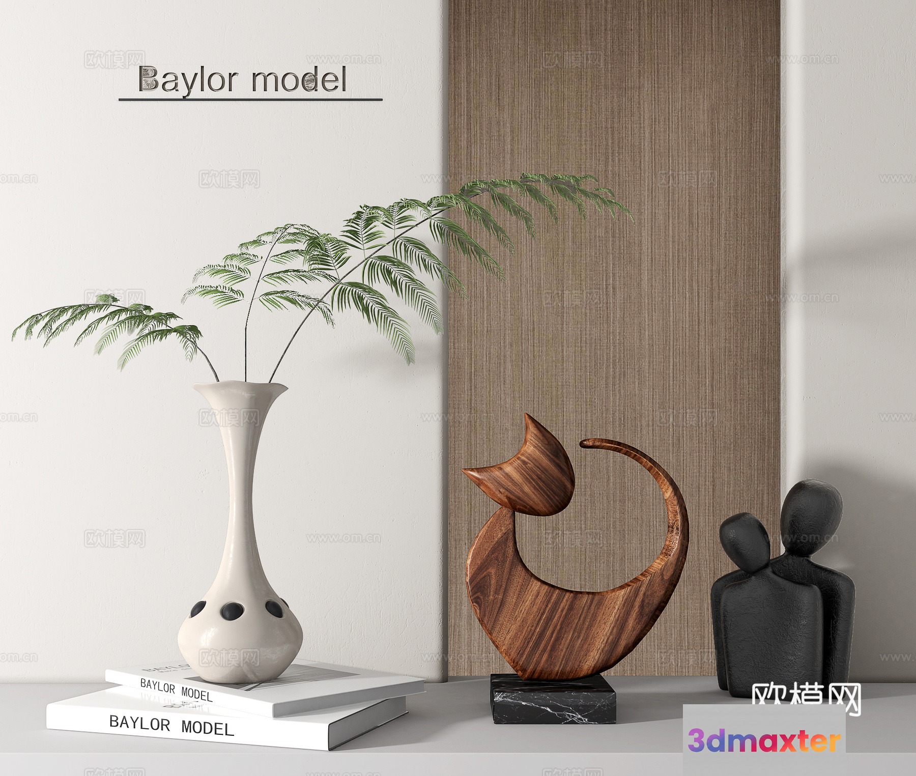 Modern Decorative Objects 3D Model - 8098 - VRAY Render