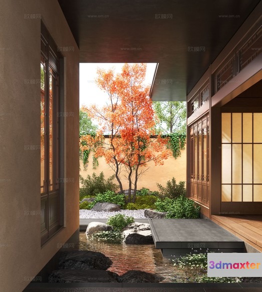 Japanese Garden 3D Model - 13828 - CORONA Render