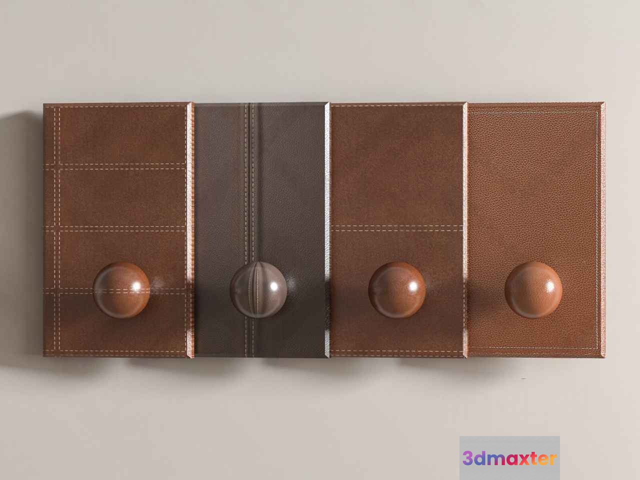A Collection Of Leather-Bound Books 3D Model - 1809 - VRAY Render