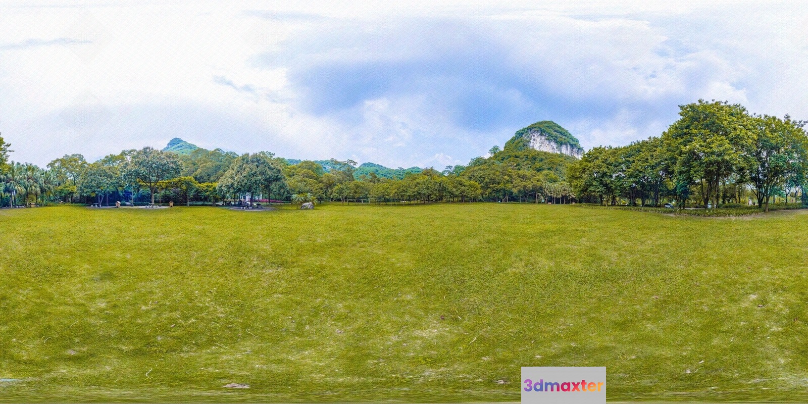 A Grassy Field 3D Model - 14551 - VRAY Render