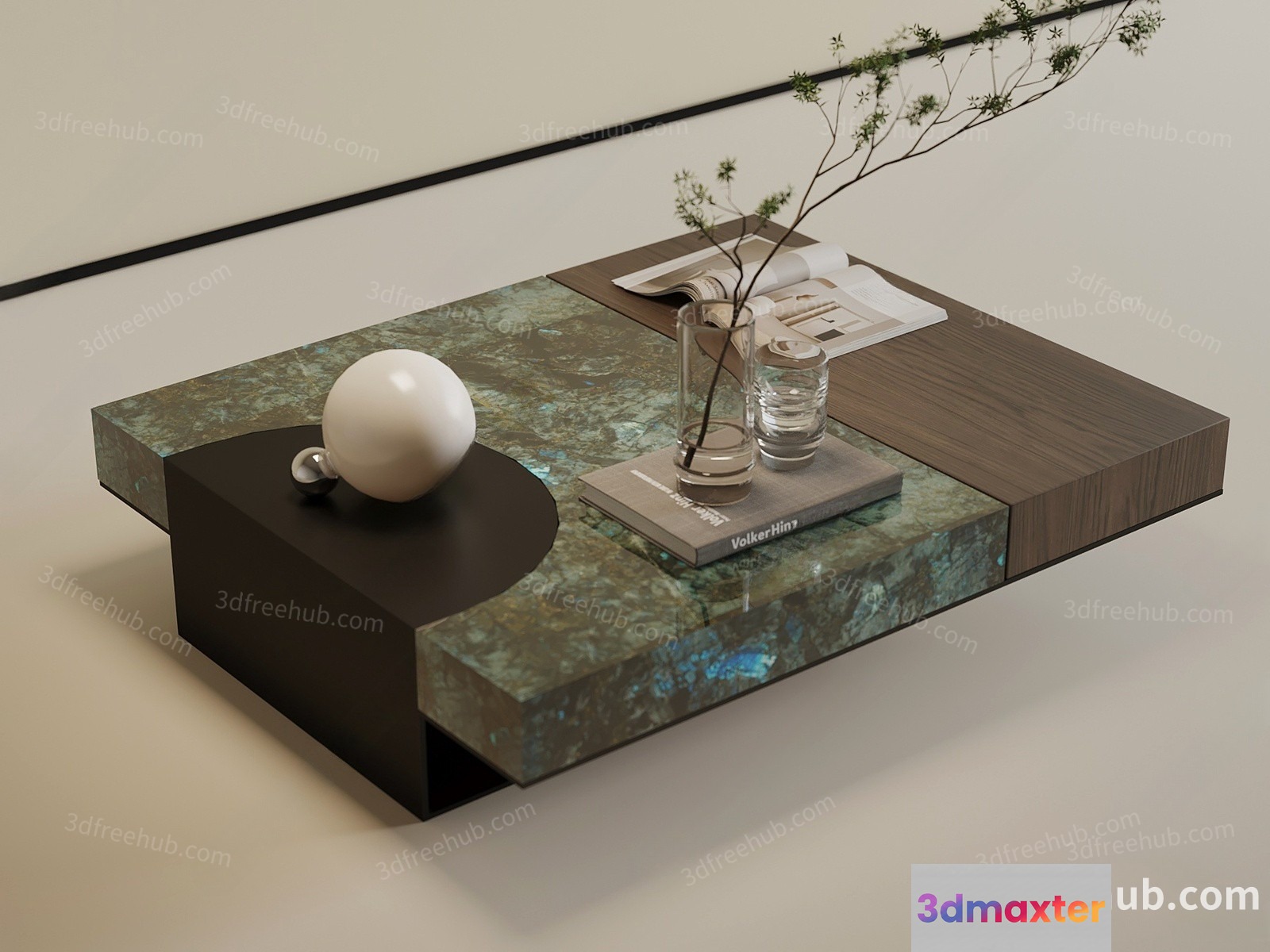 Modern Coffee Table 3D Model - 20597 - VRAY Render