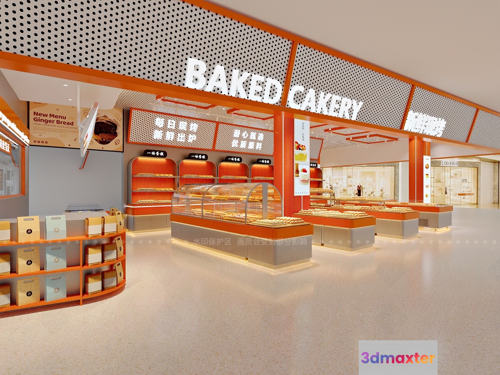 A Bakery Storefront 3D Model - 9861 - VRAY Render
