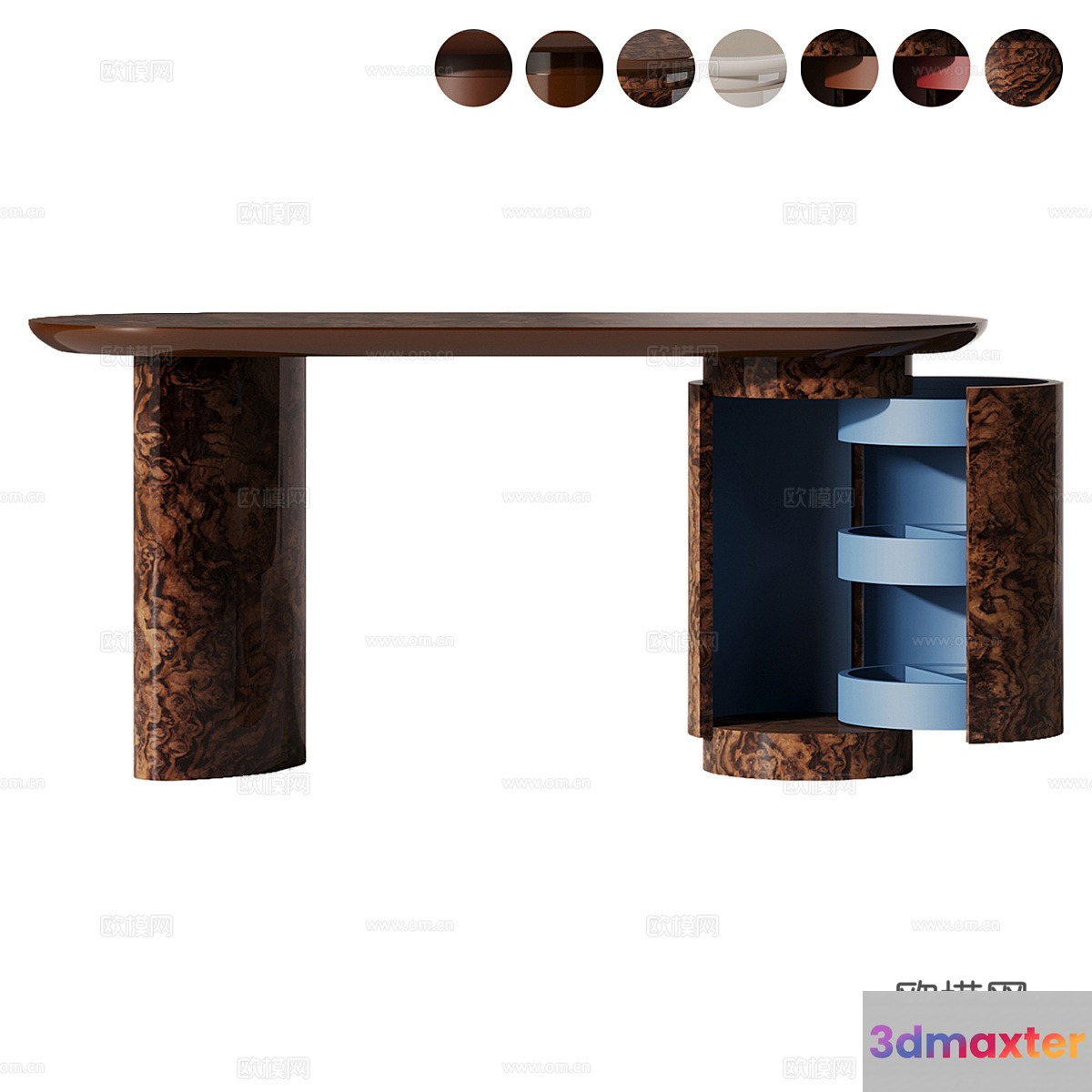 A Desk With Shelves 3D Model - 15300 - CORONA Render