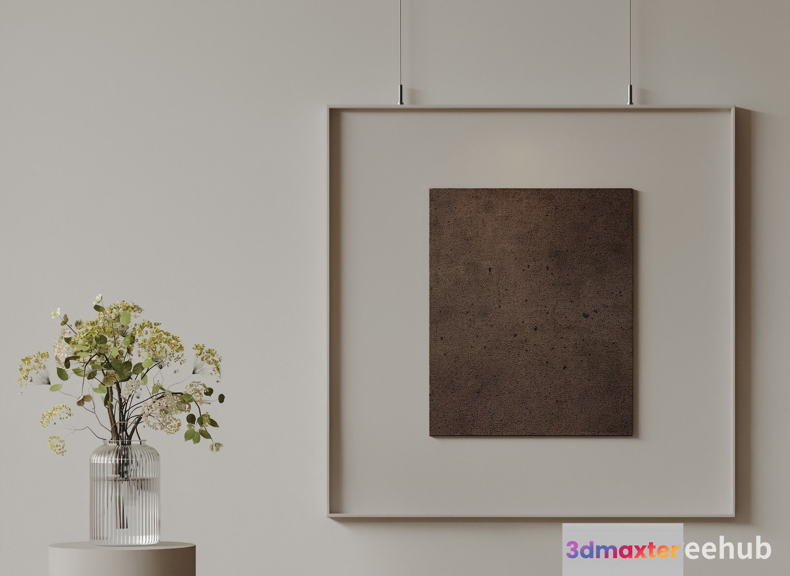 A Minimalist Wall Art Piece 3D Model - 19418 - VRAY Render