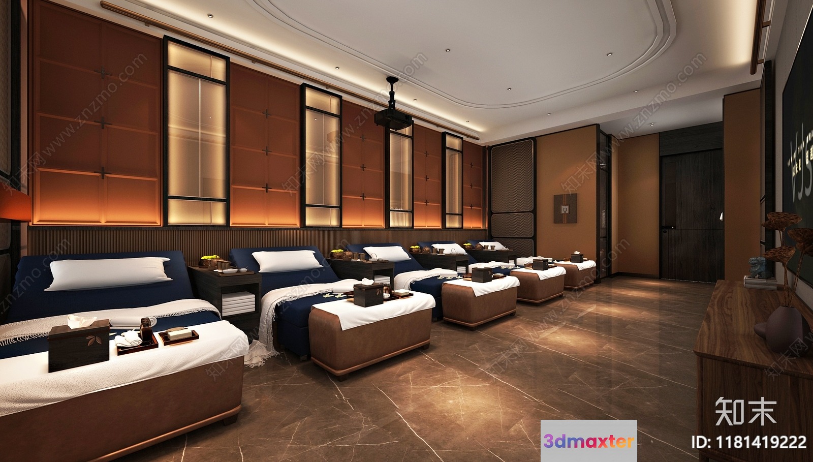 Modern Spa Room 3D Model - 4345 - VRAY Render