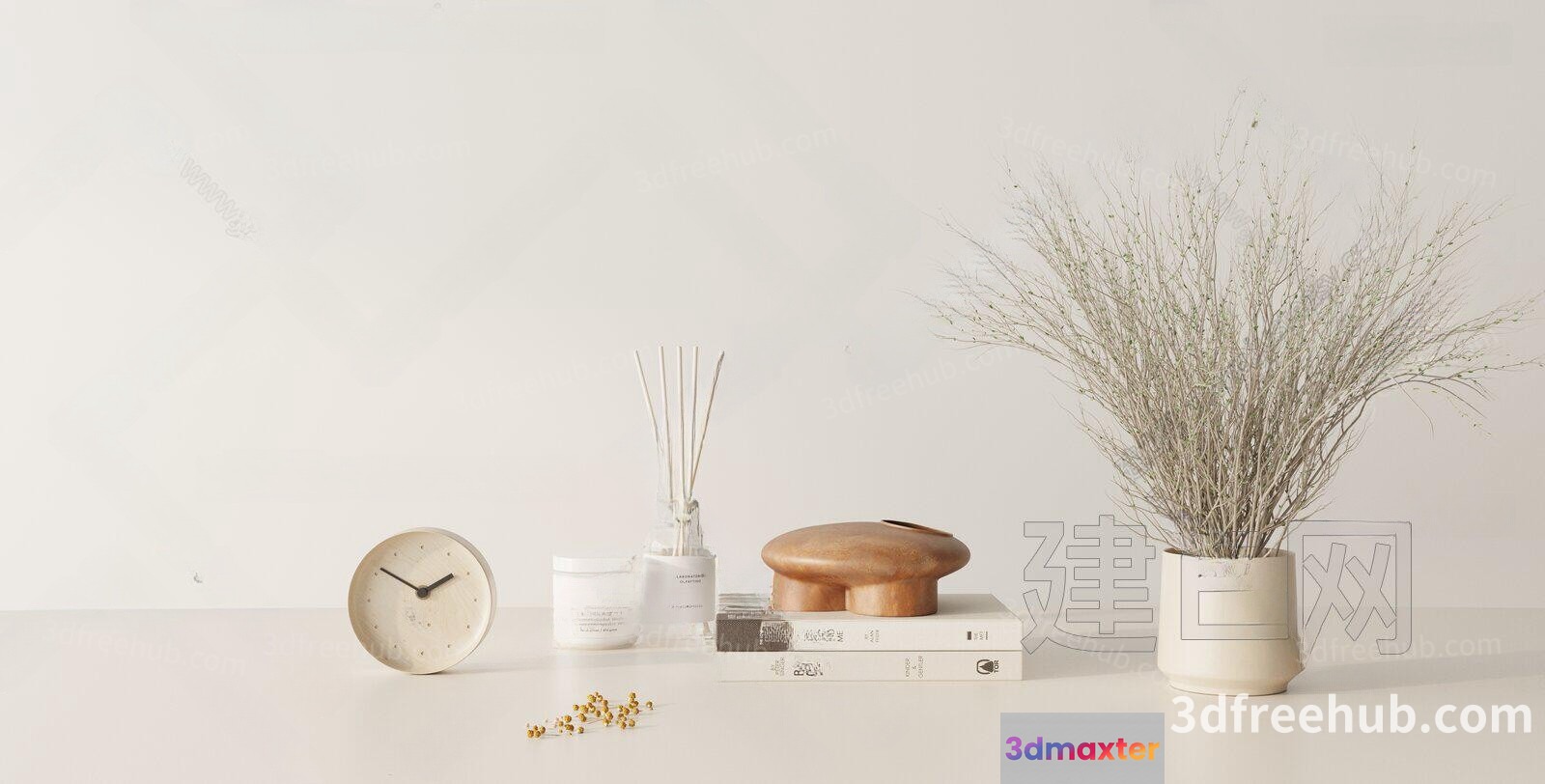 Minimalist Decorative Items 3D Model - 20834 - VRAY Render